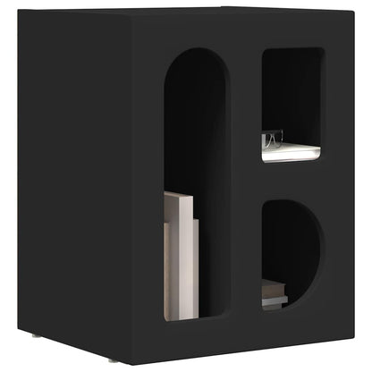 Comodino Nero 40 x 35 x 50 cm Legno multistrato