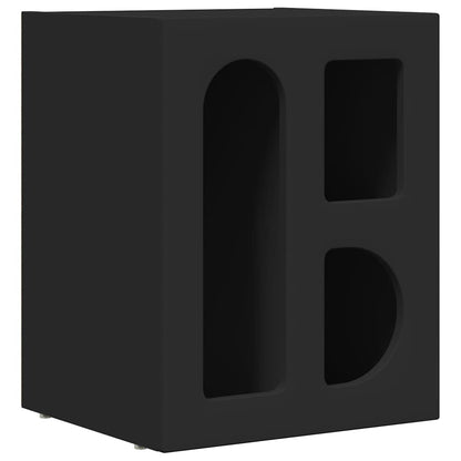 Comodino 2 pcs Nero 40 x 35 x 50 cm Legno multistrato