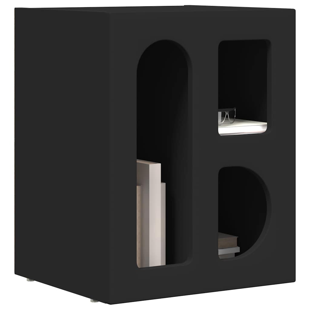 Comodino 2 pcs Nero 40 x 35 x 50 cm Legno multistrato