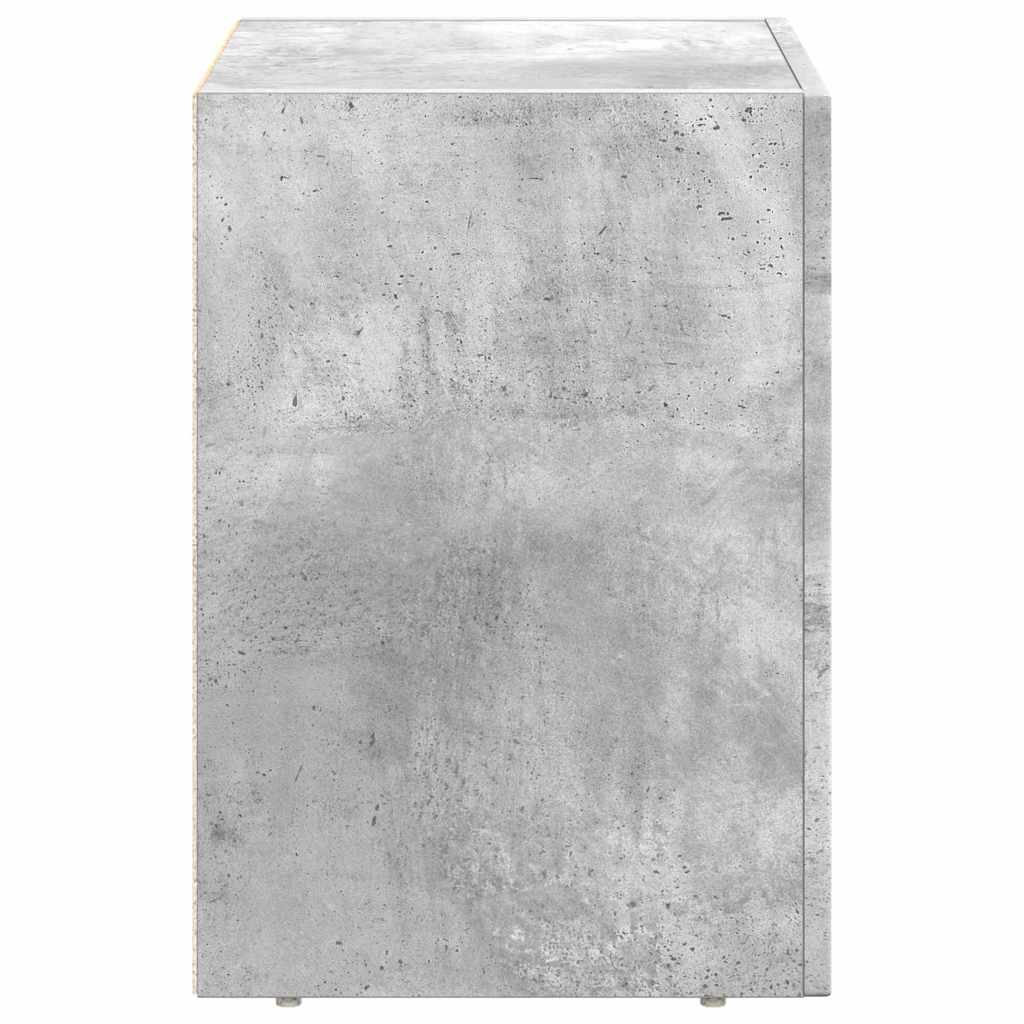 Comodino Grigio cemento 40 x 35 x 50 cm Legno multistrato