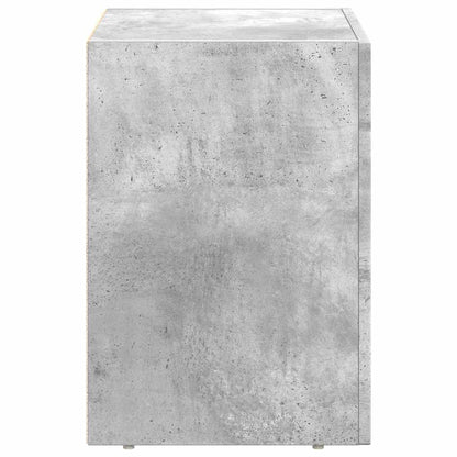 Comodino Grigio cemento 40 x 35 x 50 cm Legno multistrato