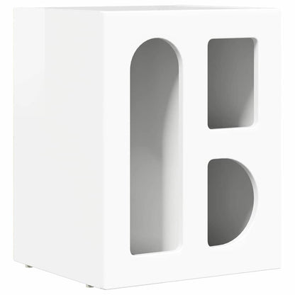 Comodino 2 pcs Bianco Lucido 40 x 35 x 50 cm Legno multistrato