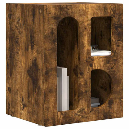 Comodino Rovere fumÃ© 40 x 35 x 50 cm Legno multistrato