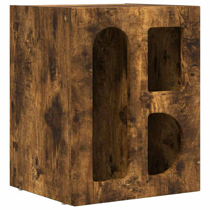 Comodino 2 pcs Rovere fumÃ© 40 x 35 x 50 cm Legno multistrato