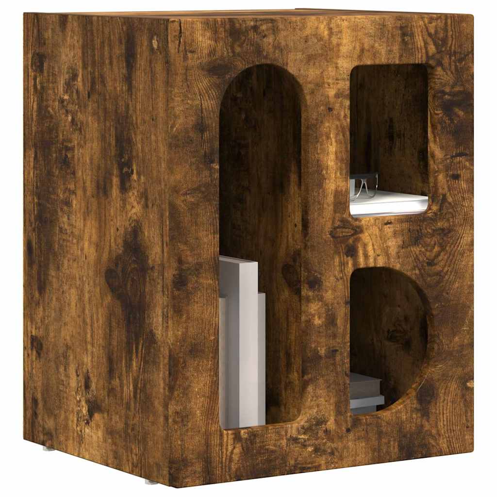 Comodino 2 pcs Rovere fumÃ© 40 x 35 x 50 cm Legno multistrato