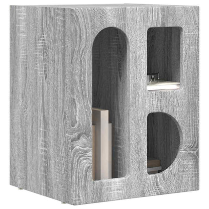 Comodino Grigio Sonoma 40 x 35 x 50 cm Legno multistrato