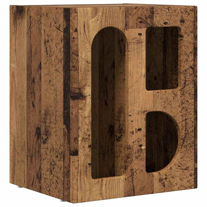 Comodino 2 pcs Legno vecchio 40 x 35 x 50 cm Legno multistrato