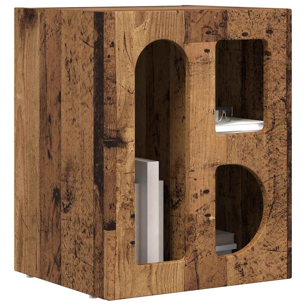 Comodino 2 pcs Legno vecchio 40 x 35 x 50 cm Legno multistrato