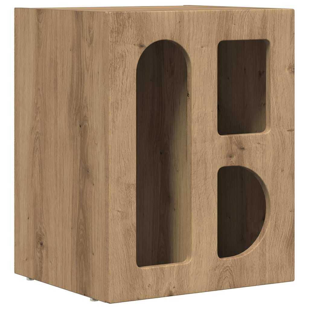 Comodino Rovere artigianale 40 x 35 x 50 cm Legno multistrato