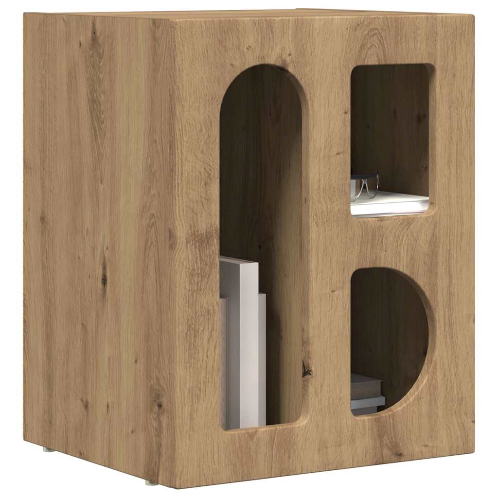 Comodino 2 pcs Rovere artigianale 40 x 35 x 50 cm