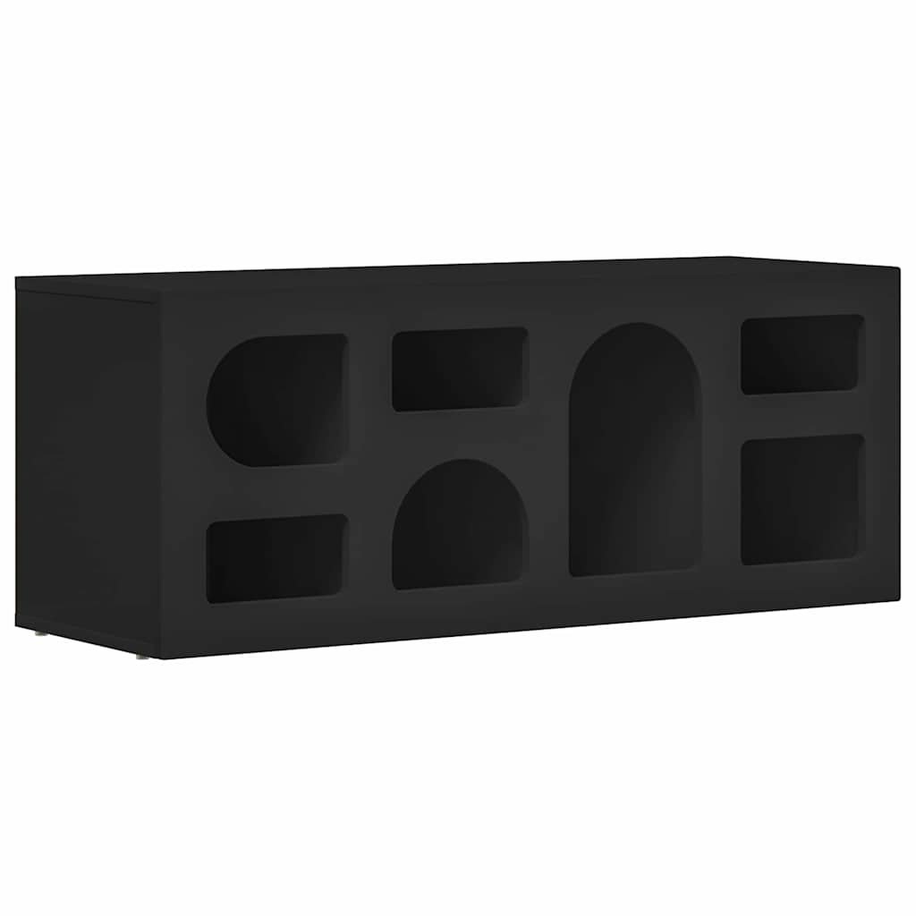 Mobile TV Nero 100 x 35 x 40 cm Legno multistrato