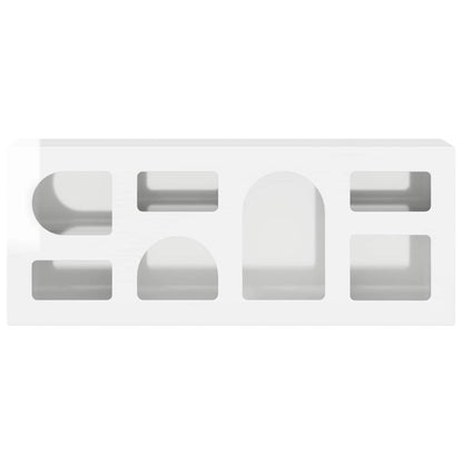Mobile TV Bianco Lucido 100 x 35 x 40 cm Legno multistrato