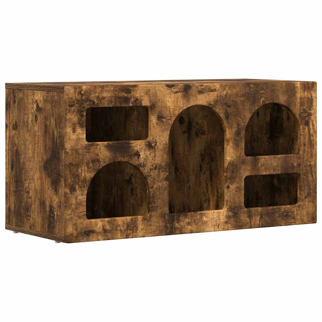 Mobile TV Rovere fumÃ© 80 x 35 x 40 cm Legno multistrato