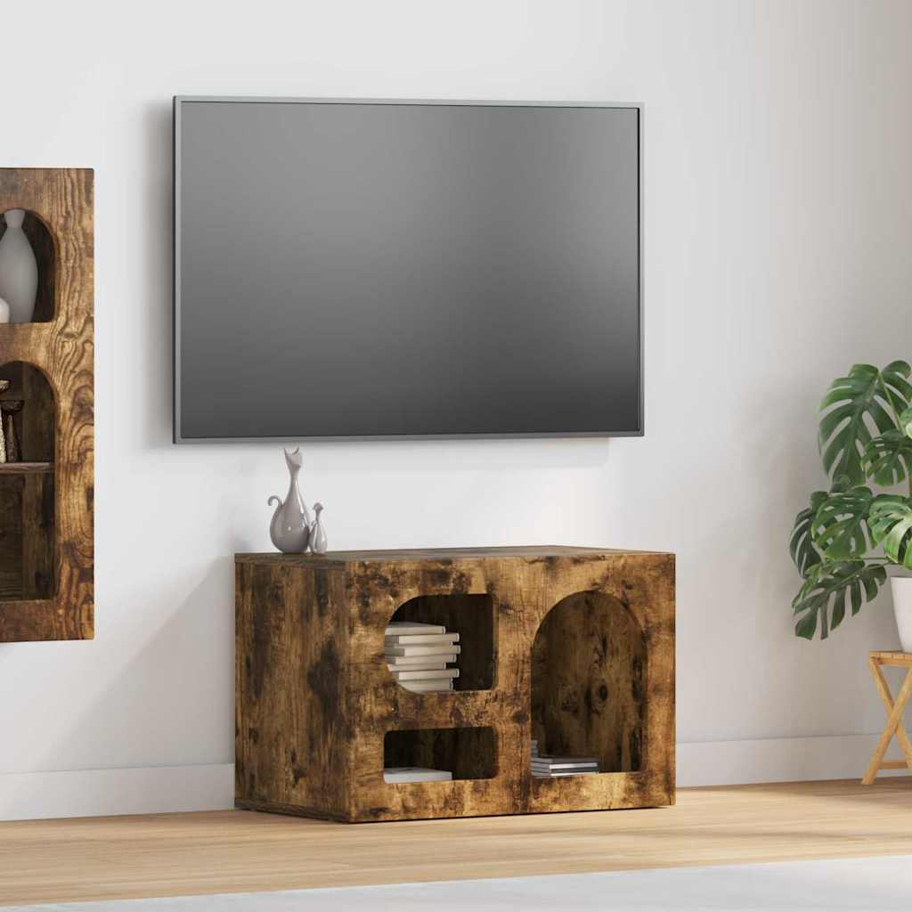 Mobile TV Rovere fumÃ© 60 x 35 x 40 cm Legno multistrato