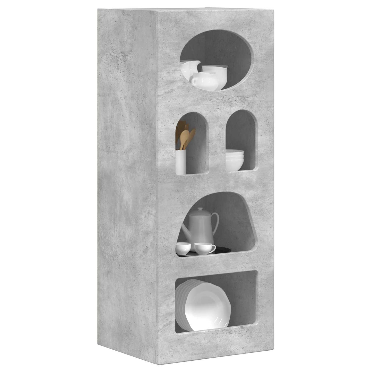 Credenza Grigio cemento 40 x 35 x 100,5 cm Legno multistrato