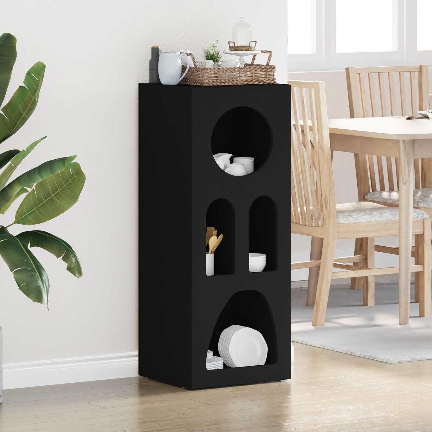 Credenza Nero 40 x 35 x 100,5 cm Legno multistrato