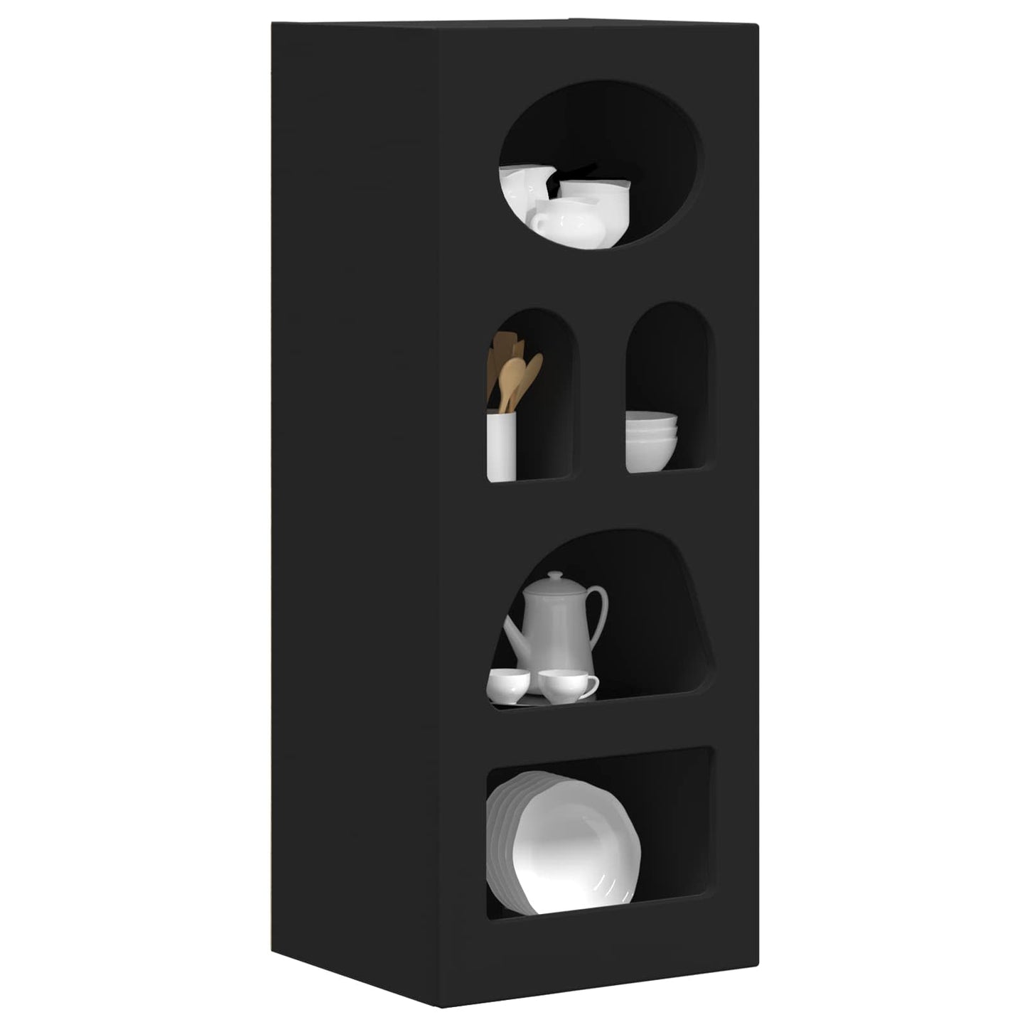 Credenza Nero 40 x 35 x 100.5 cm Legno multistrato