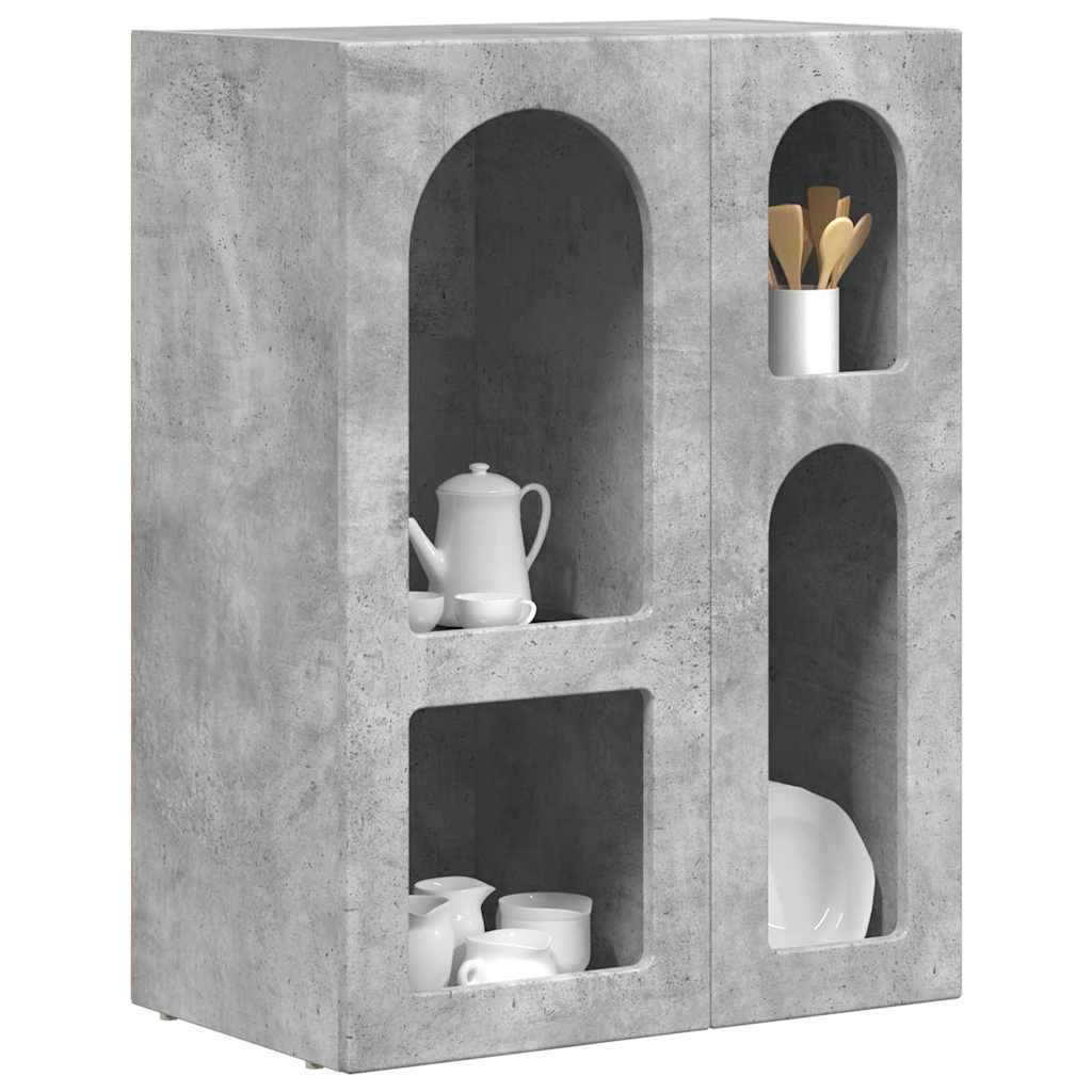Credenza Grigio cemento 59 x 35 x 80.5 cm Legno multistrato