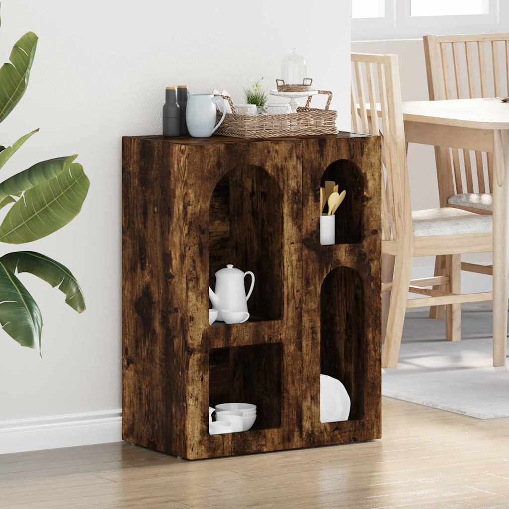 Credenza Rovere fumÃ© 59 x 35 x 80.5 cm Legno multistrato