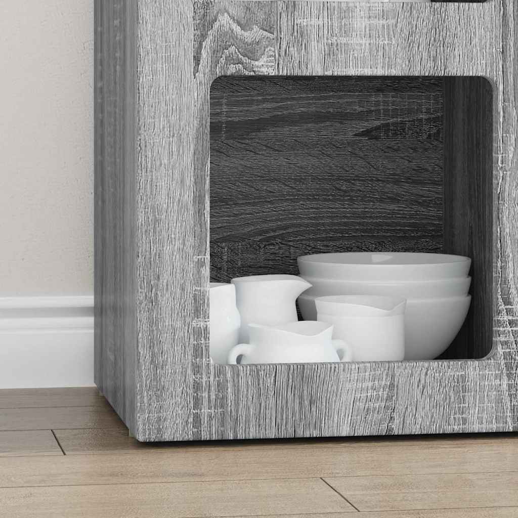 Credenza Grigio Sonoma 59 x 35 x 80.5 cm Legno multistrato