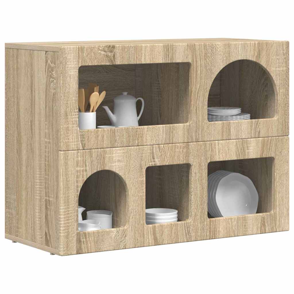 Credenza Rovere Sonoma 80.5 x 35 x 59 cm Legno multistrato