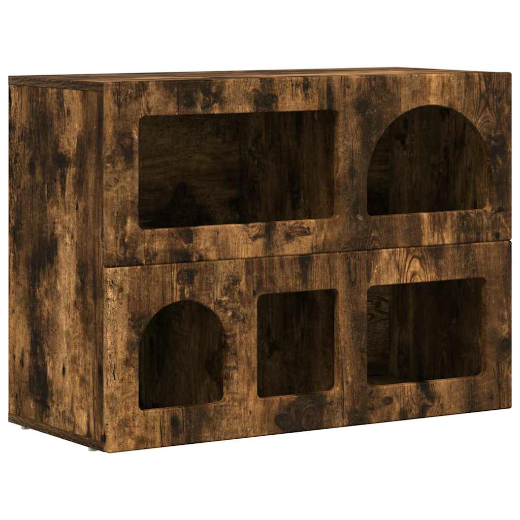 Credenza Rovere fumÃ© 80.5 x 35 x 59 cm Legno multistrato