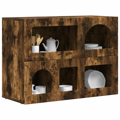 Credenza Rovere fumÃ© 80.5 x 35 x 59 cm Legno multistrato