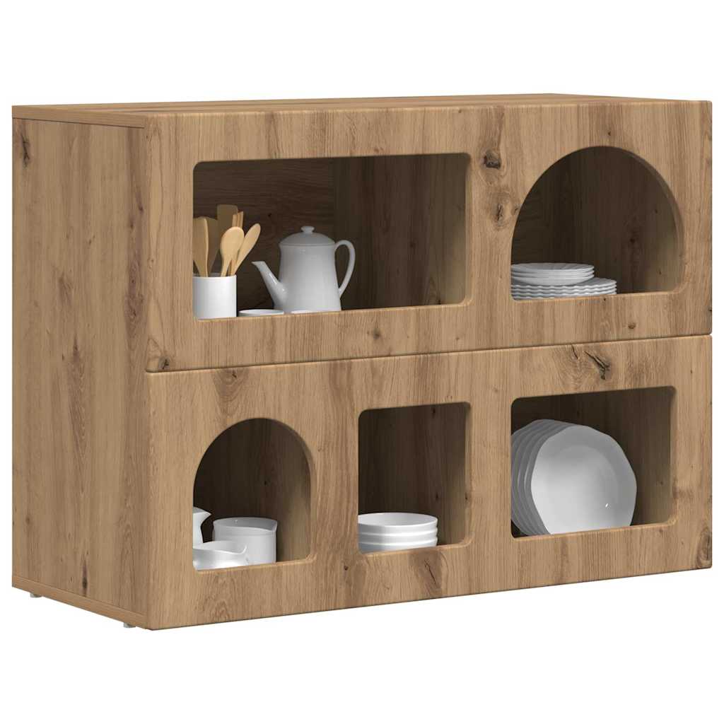 Credenza Rovere artigianale 80.5 x 35 x 59 cm Legno multistrato