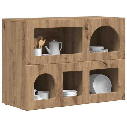Credenza Rovere artigianale 80.5 x 35 x 59 cm Legno multistrato
