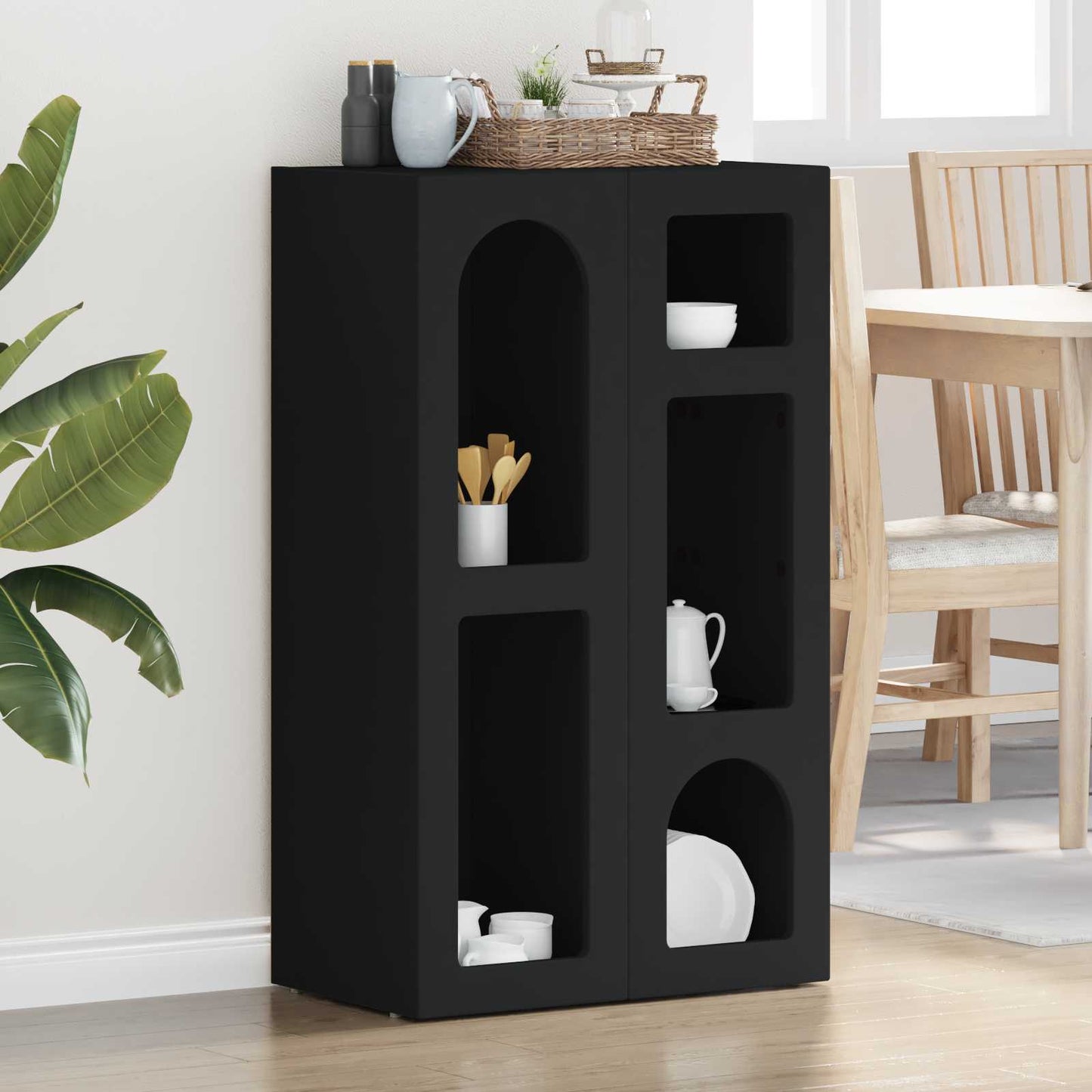 Credenza Nero 59 x 35 x 100,5 cm Legno multistrato