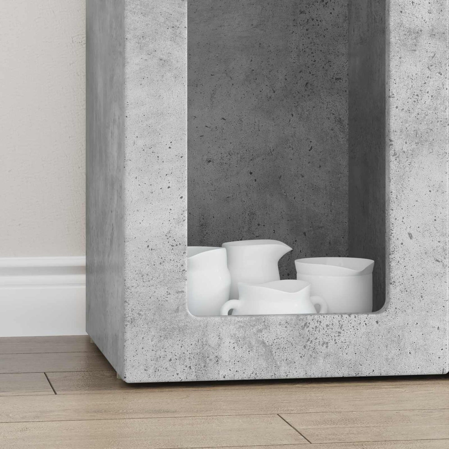 Credenza Grigio cemento 59 x 35 x 100,5 cm Legno multistrato