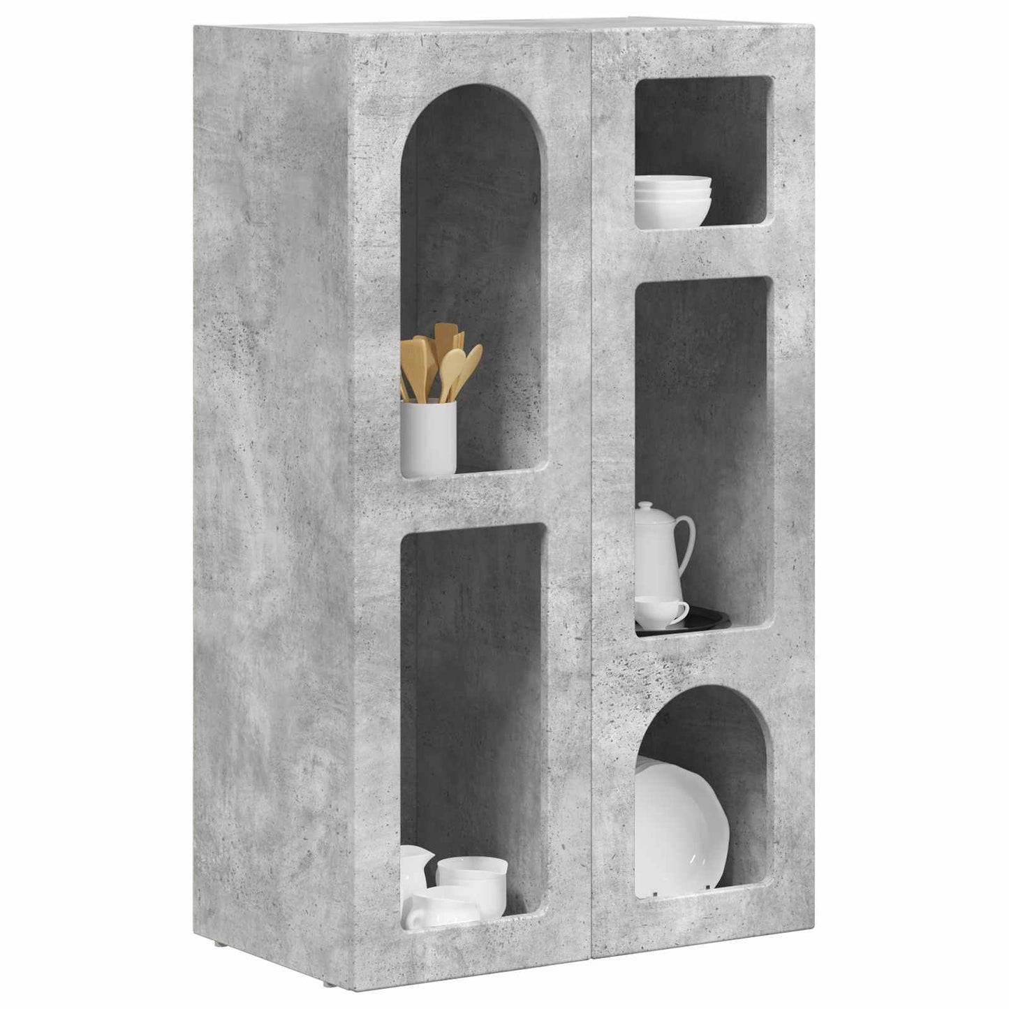 Credenza Grigio cemento 59 x 35 x 100,5 cm Legno multistrato