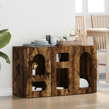 Credenza Rovere fumÃ© 100 x 35 x 59 cm Legno multistrato