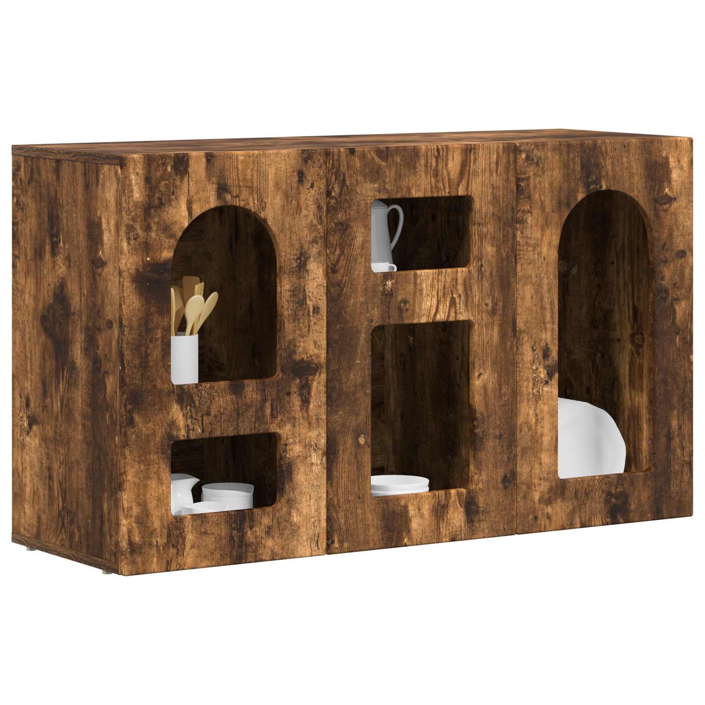 Credenza Rovere fumÃ© 100 x 35 x 59 cm Legno multistrato