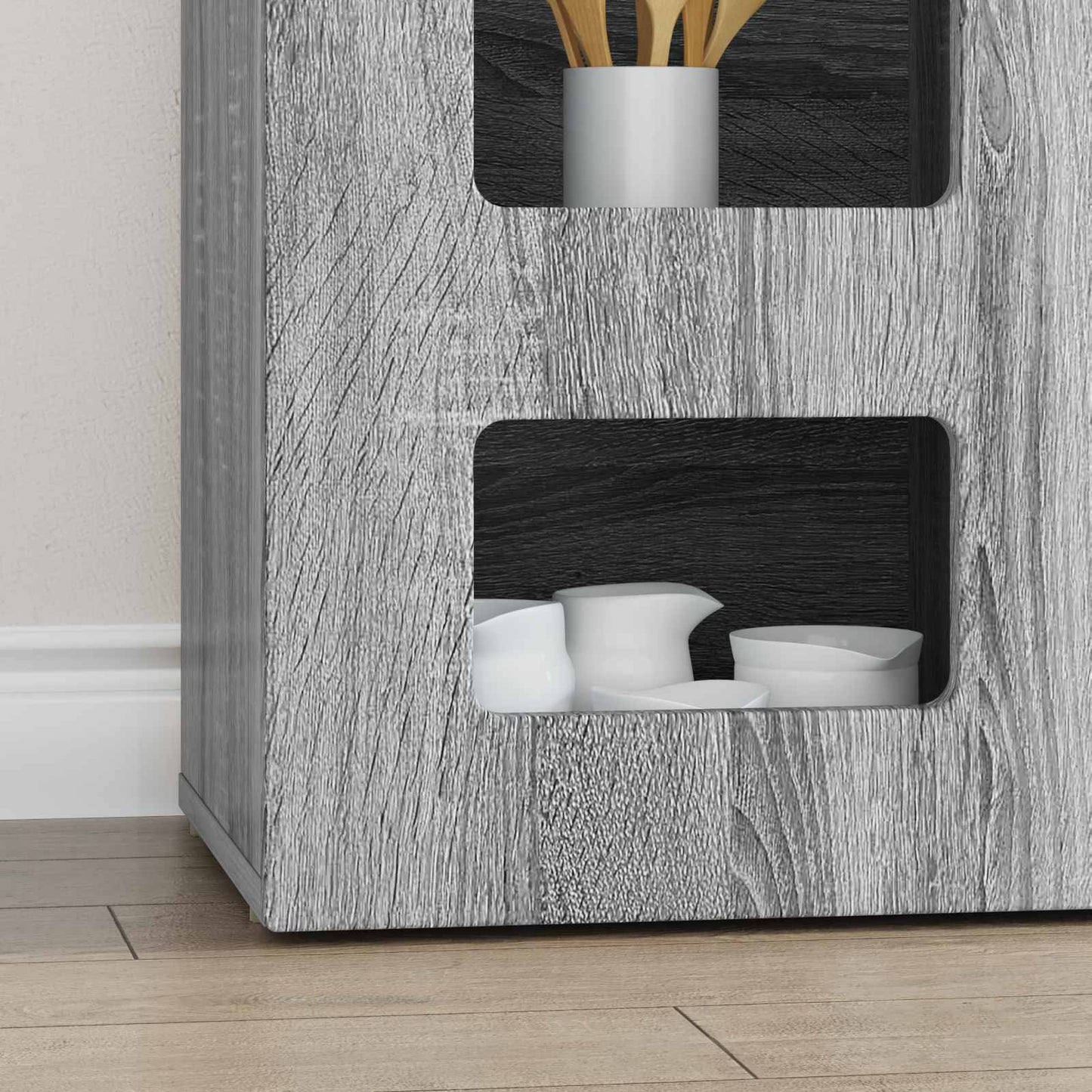 Credenza Grigio Sonoma 100 x 35 x 59 cm Legno multistrato