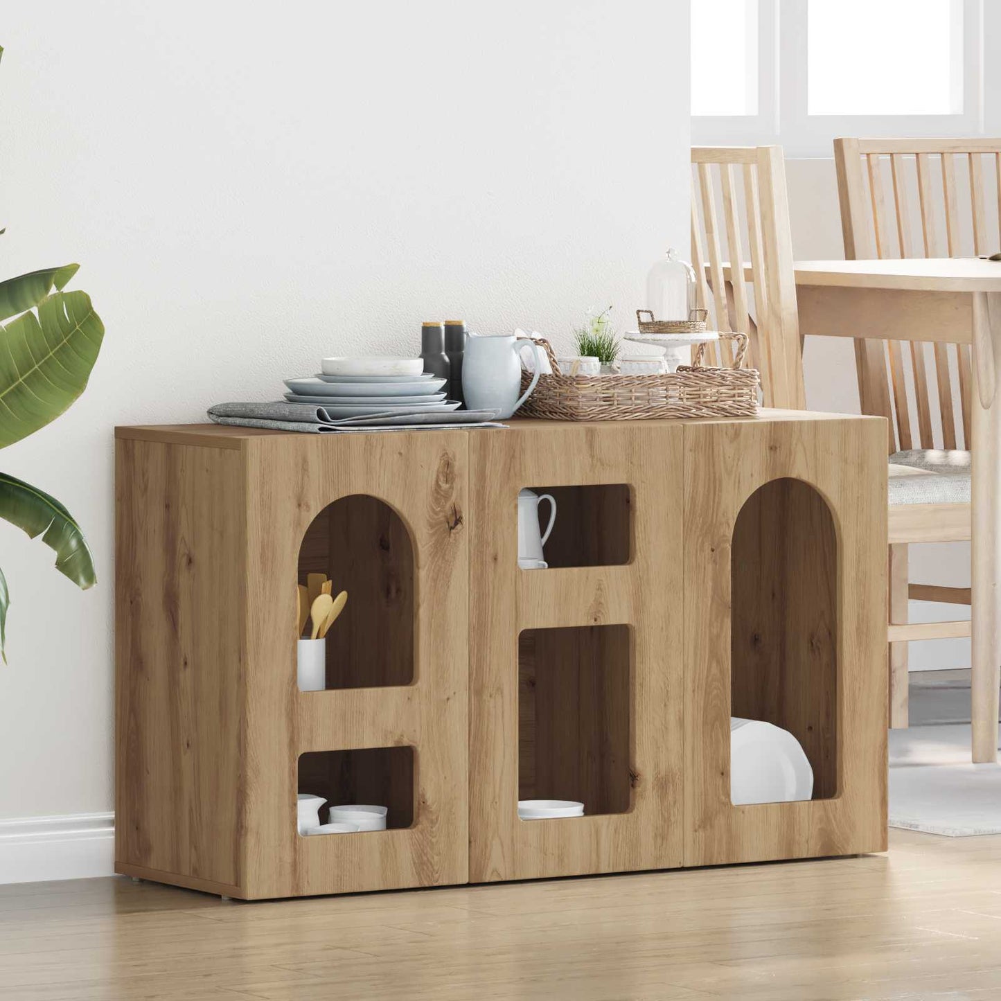 Credenza Rovere artigianale 100 x 35 x 59 cm Legno multistrato