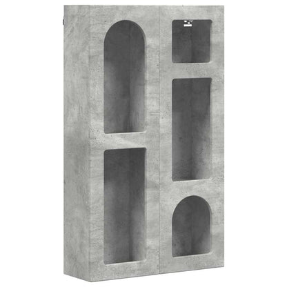 Armadio pensile con lo scaffale Grigio cemento 59 x 20 x 100 cm