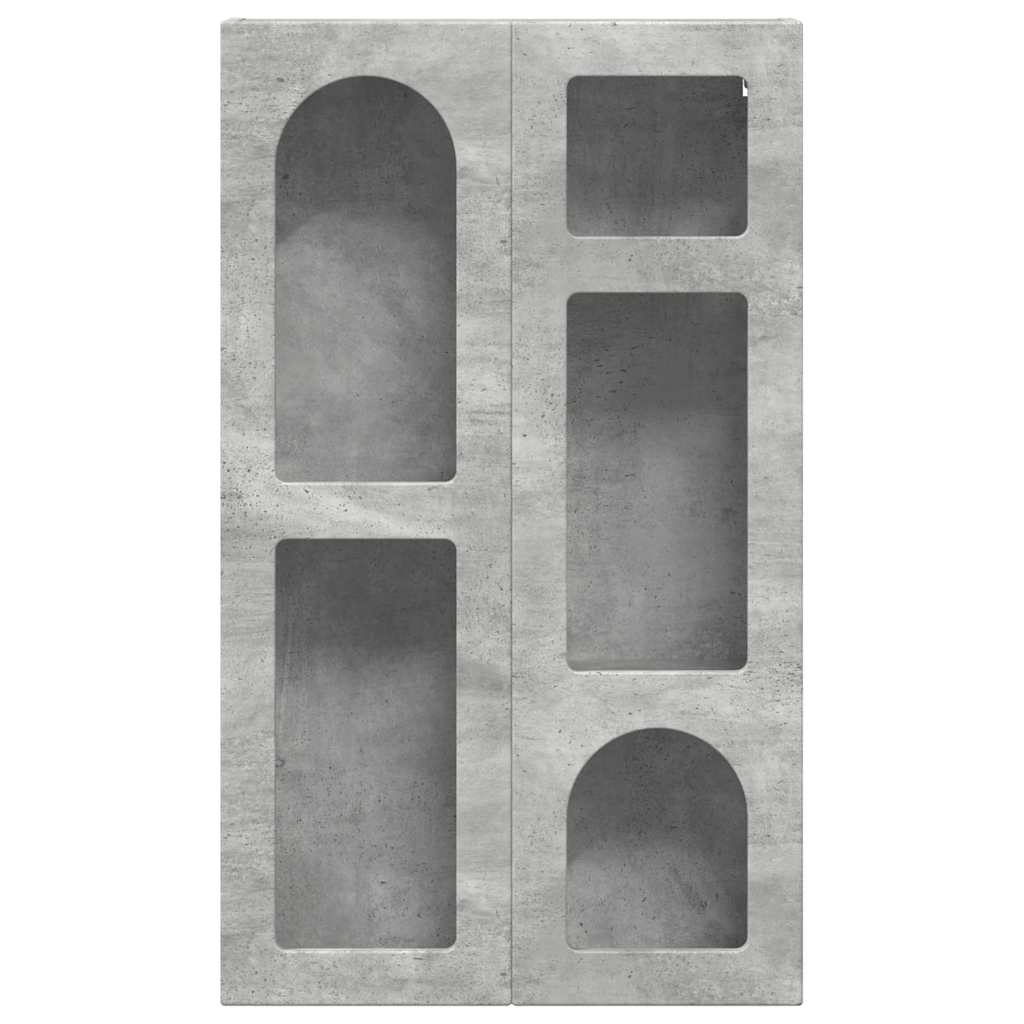 Armadio pensile con lo scaffale Grigio cemento 59 x 20 x 100 cm