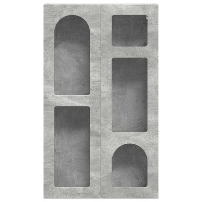 Armadio pensile con lo scaffale Grigio cemento 59 x 20 x 100 cm