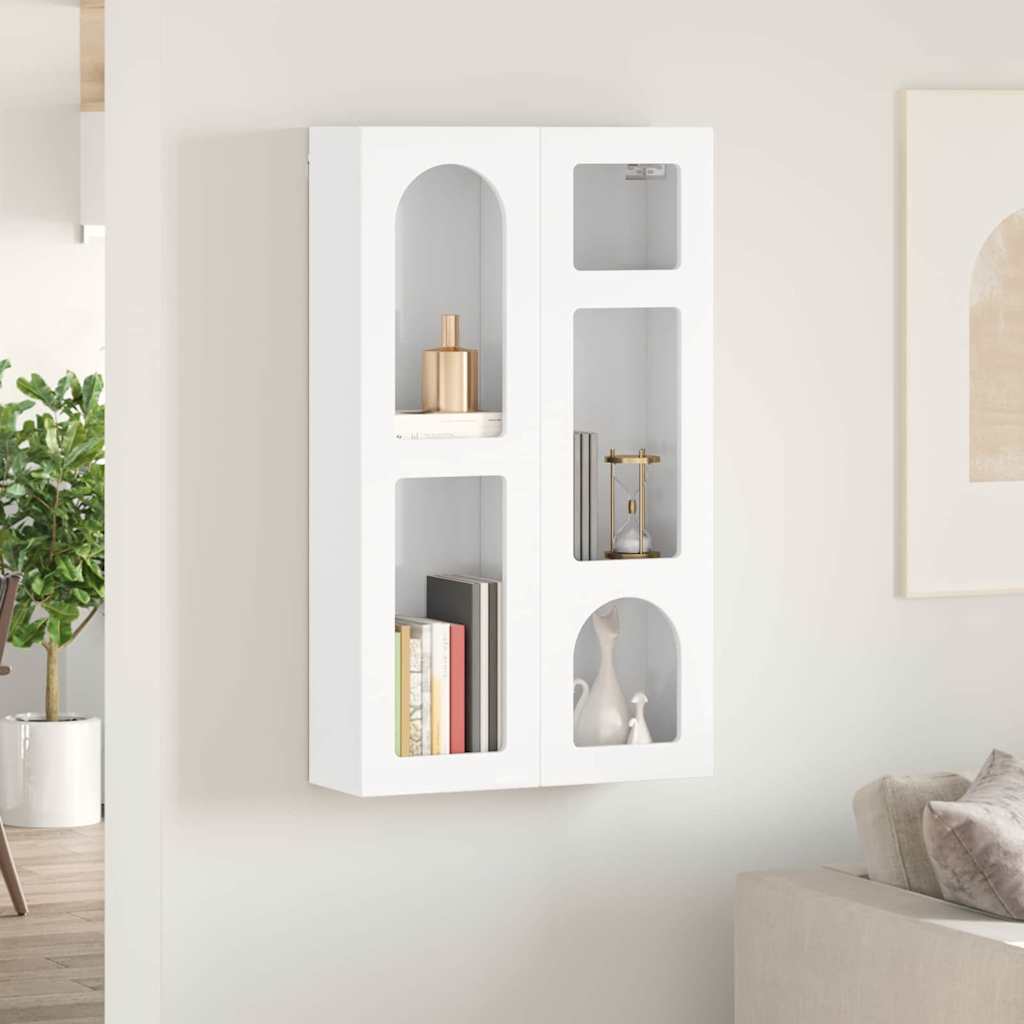 Armadio pensile con lo scaffale Bianco Lucido 59 x 20 x 100 cm