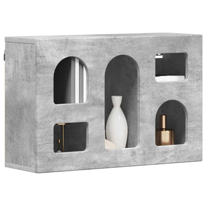Armadio pensile con lo scaffale Grigio cemento 60 x 20 x 40 cm
