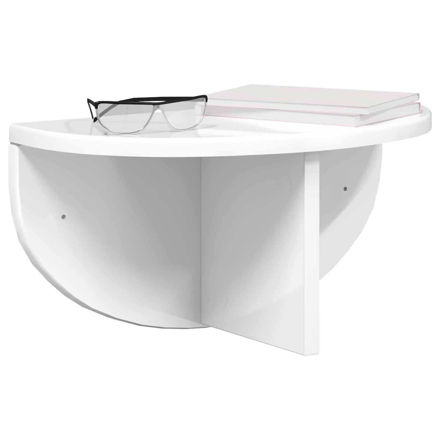 Scaffale da parete 2 pcs Bianco Lucido 38 x 19 x 19 cm