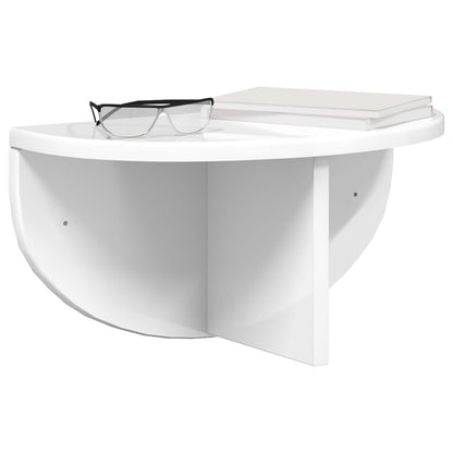 Scaffale da parete 2 pcs Bianco Lucido 38 x 19 x 19 cm