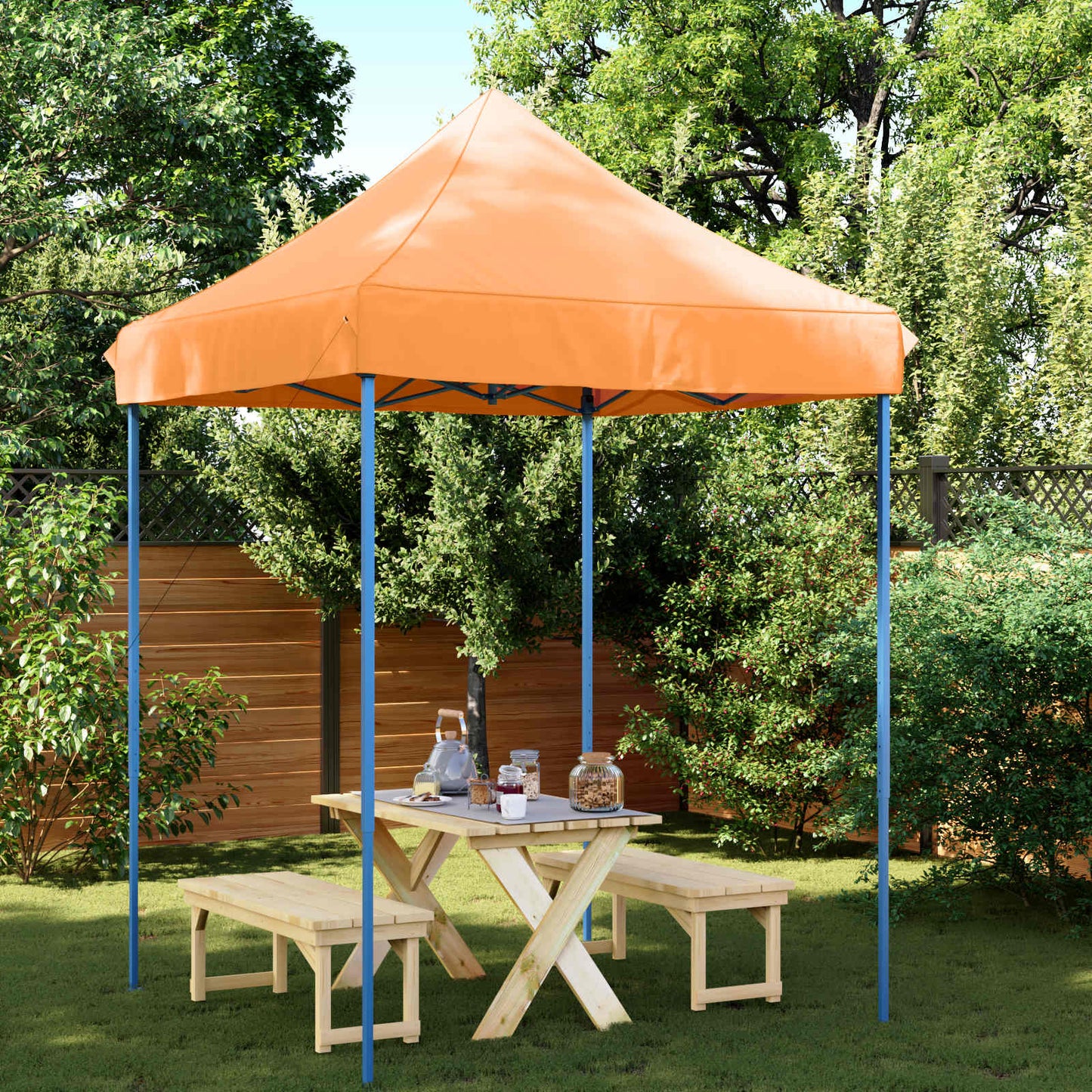 Tenda Party Arancione 200 x 200 x 306 cm Tessuto Oxford