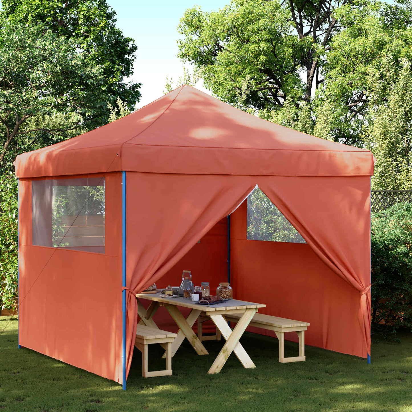 Tenda Party Terracotta 292 x 292 x 315 cm Tessuto Oxford