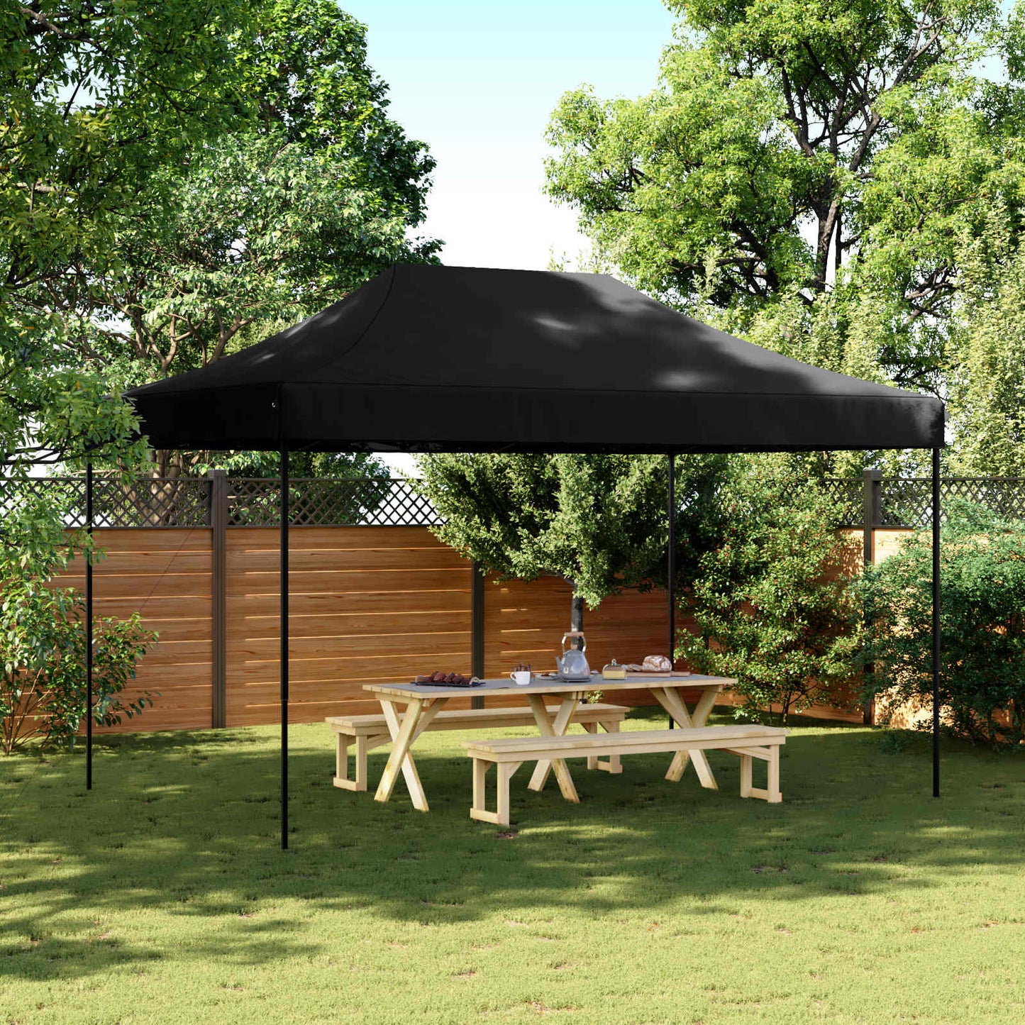 Tenda Party Nero 292 x 440 x 315 cm Tessuto Oxford