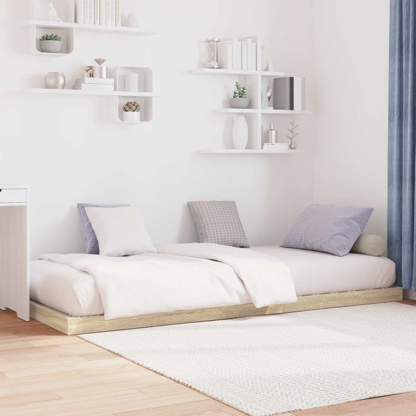 Struttura letto a terra Sonoma 90 x 190 cm Legno multistrato