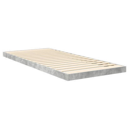 Struttura letto a terra Grigio cemento 80 x 200 cm