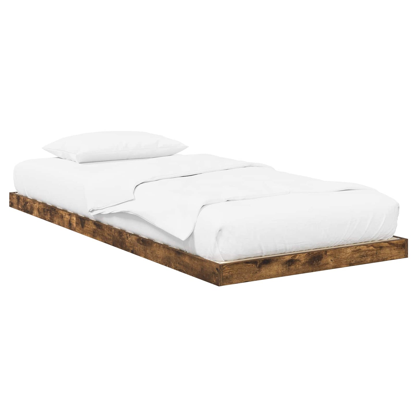 Struttura letto a terra Rovere fumÃ© 80 x 200 cm