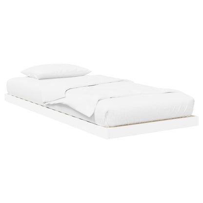 Struttura letto a terra Bianco 90 x 200 cm Legno multistrato